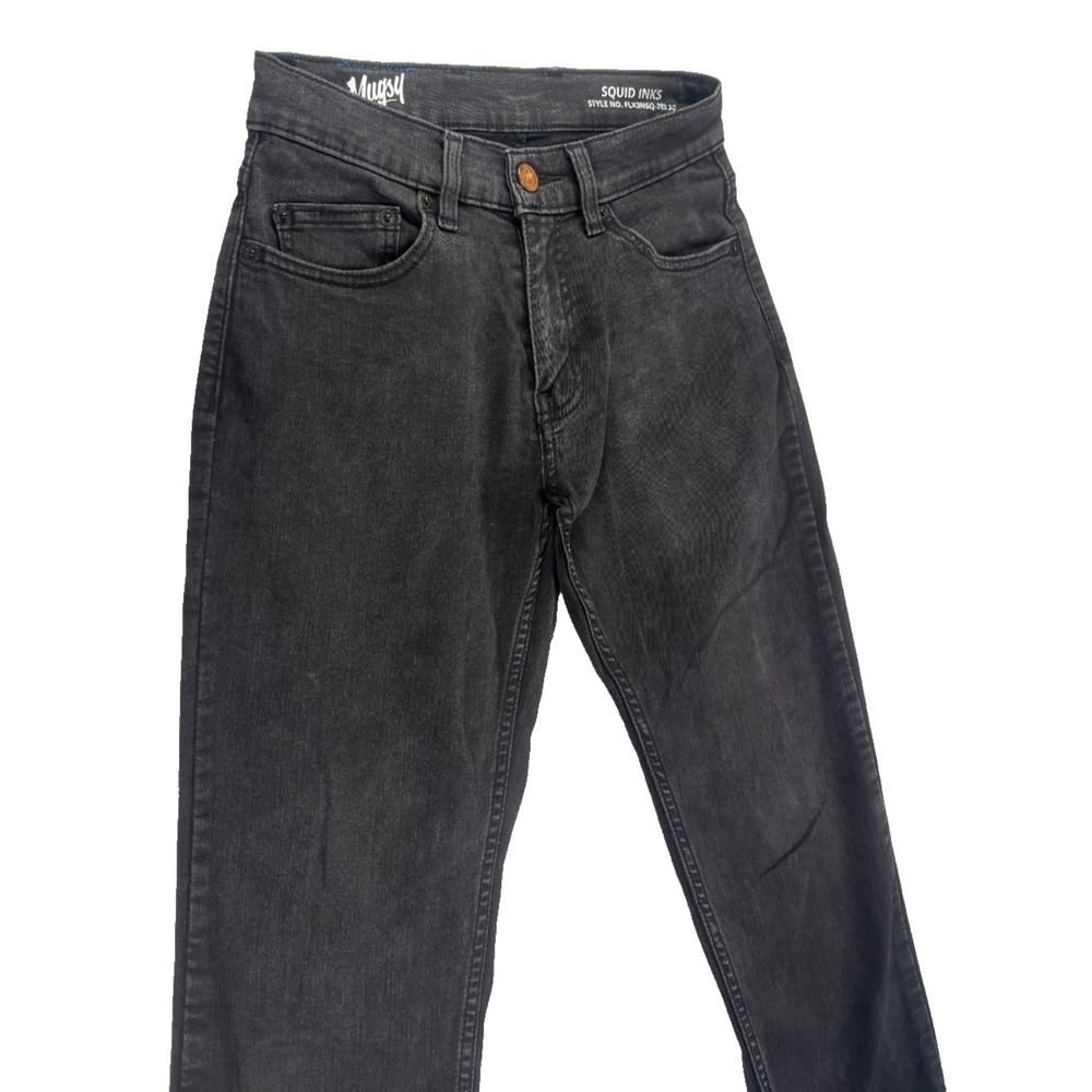 Mugsy Fulton's Jeans Mens Size 28x30 Dark Wash Slim Fit Stretch - Picture 3 of 15